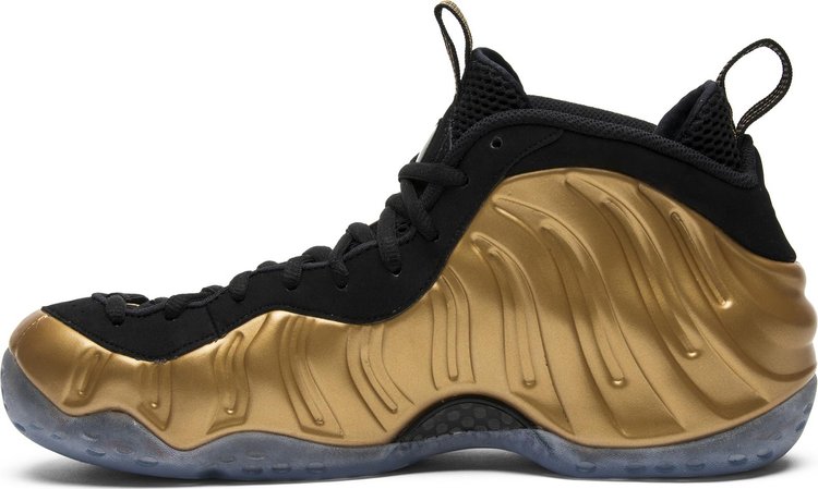 Gold and white store foamposites