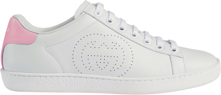 Кроссовки Gucci Wmns Ace Interlocking G - White Pink, белый - фото