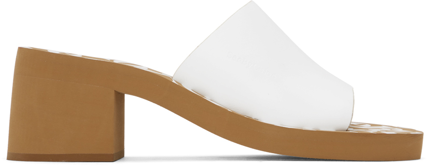 Белые босоножки на каблуке Essie See By Chloe 36816