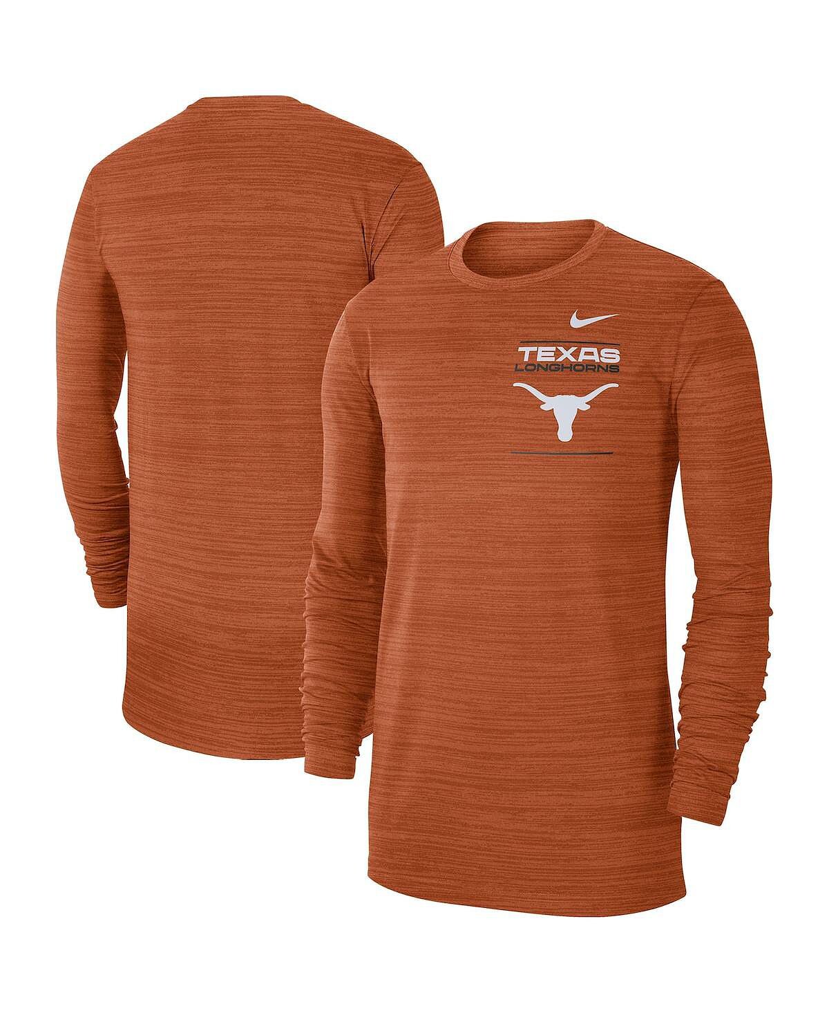 

Мужская футболка с длинным рукавом texas orange texas longhorns 2021 sideline velocity performance Nike, мульти