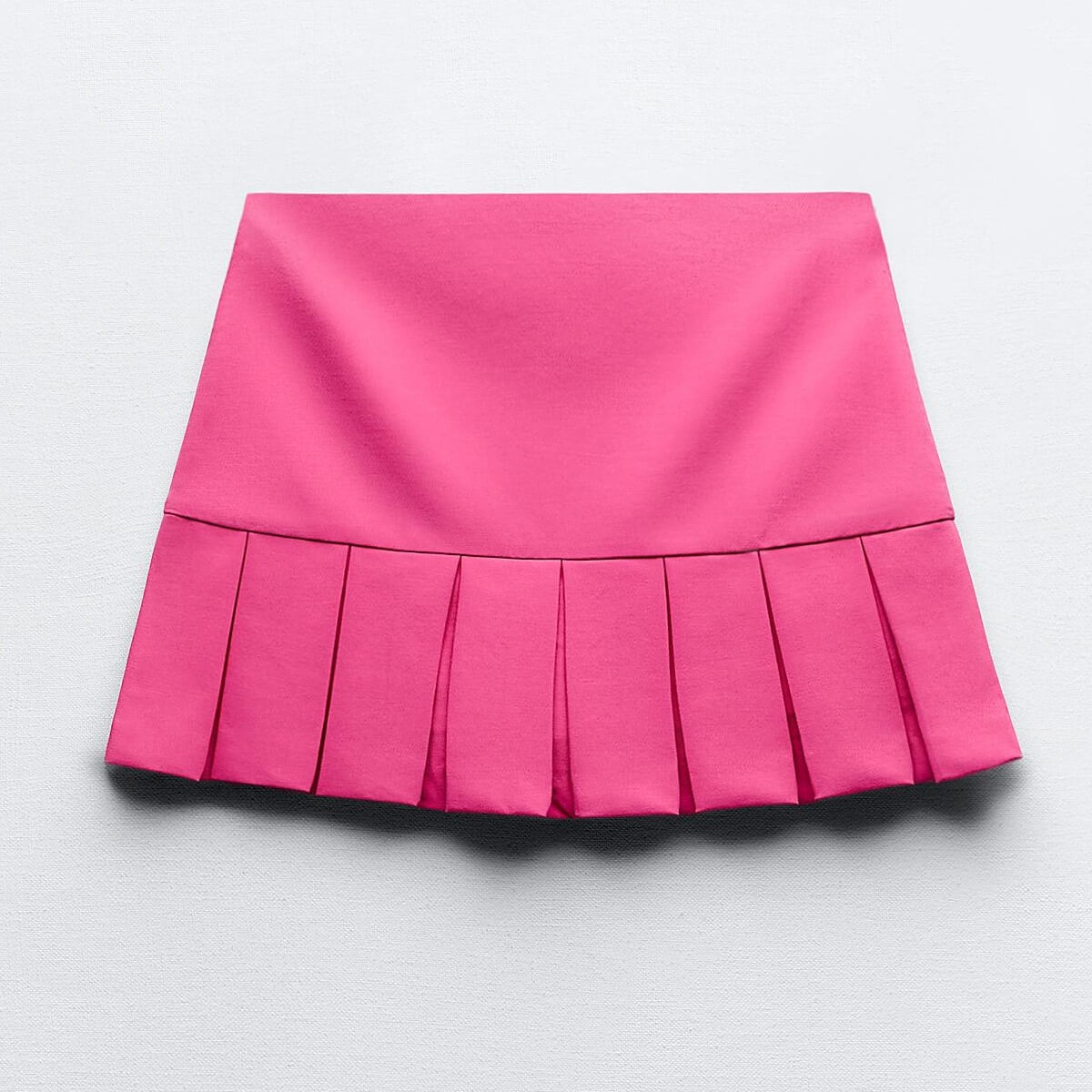 цена Юбка-шорты Zara Box Pleat, ярко-розовый