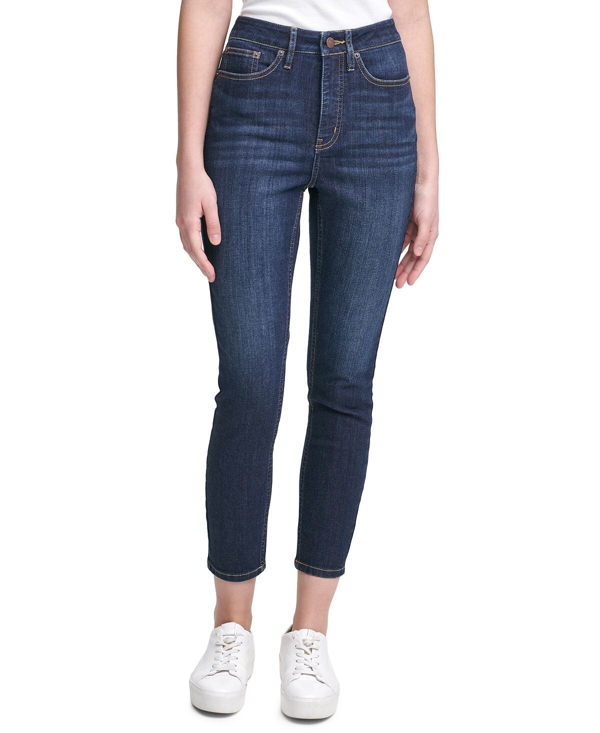 

Джинсы скинни с высокой посадкой Calvin Klein Jeans, мульти