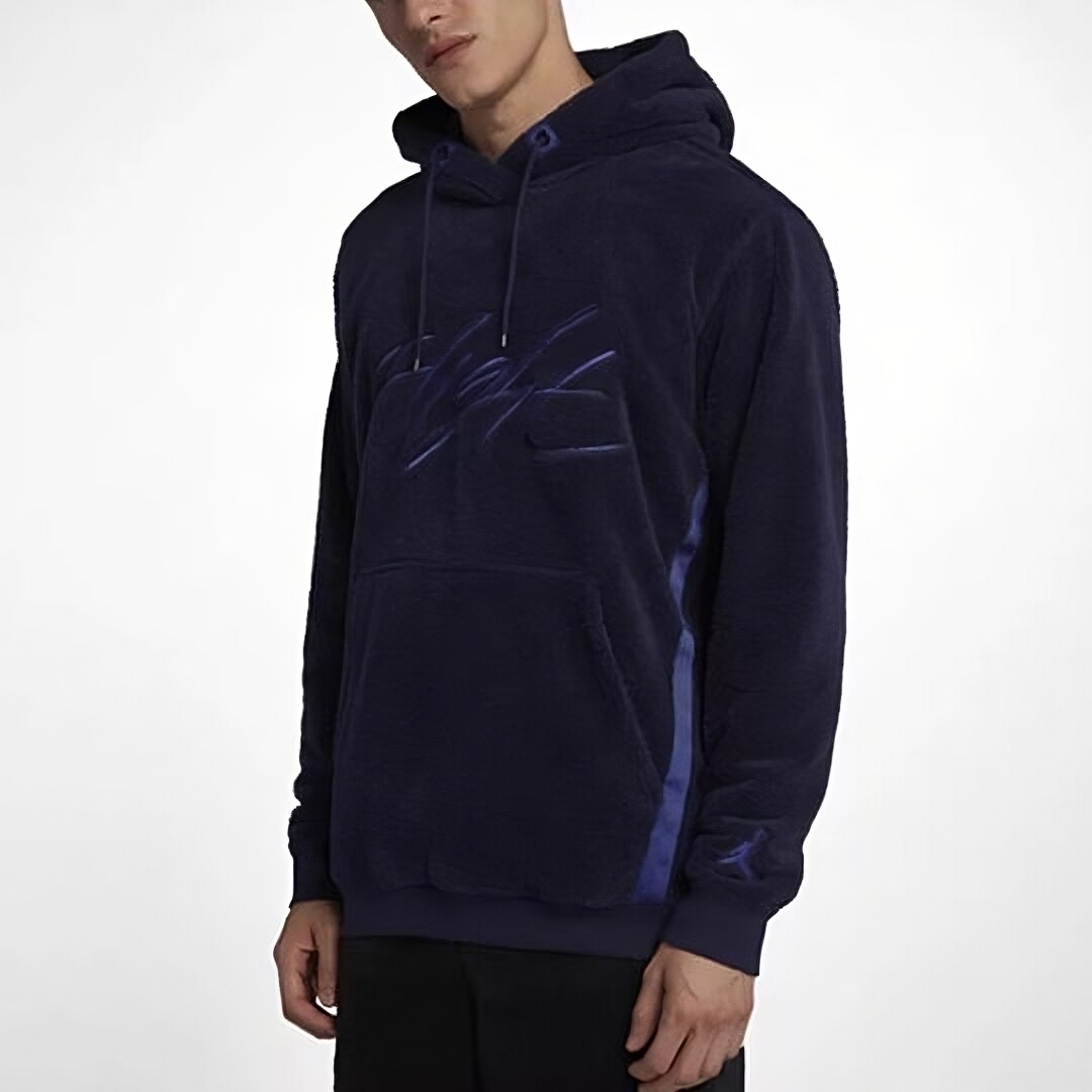 

Худи Nike Air Jordan Flight Fleece Stay Warm Contrasting Colors Sports, синий