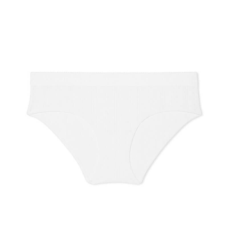 

Трусики-хипхаггеры Victoria's Secret Logo Waist Pointelle, белый