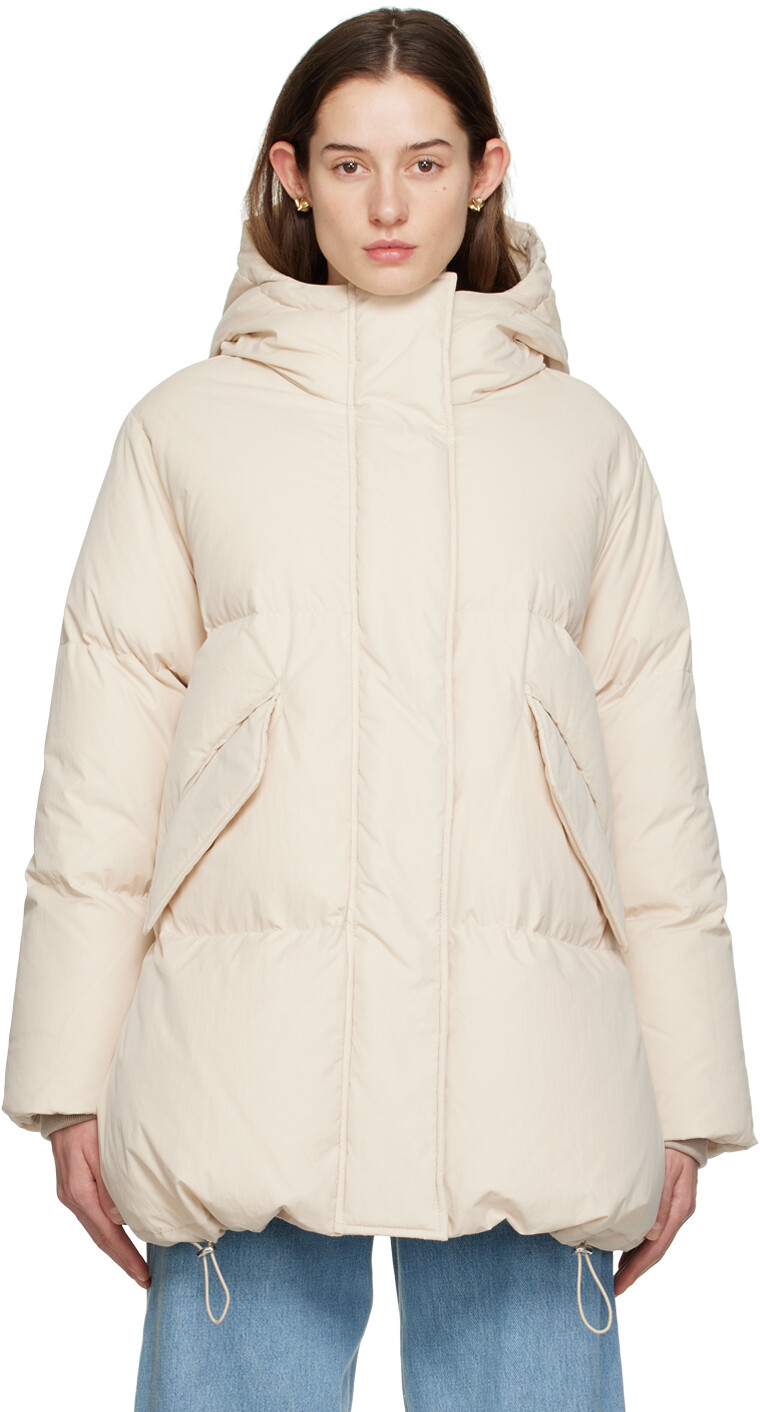 

Пуховик Off-White с капюшоном MM6 Maison Margiela, Белый