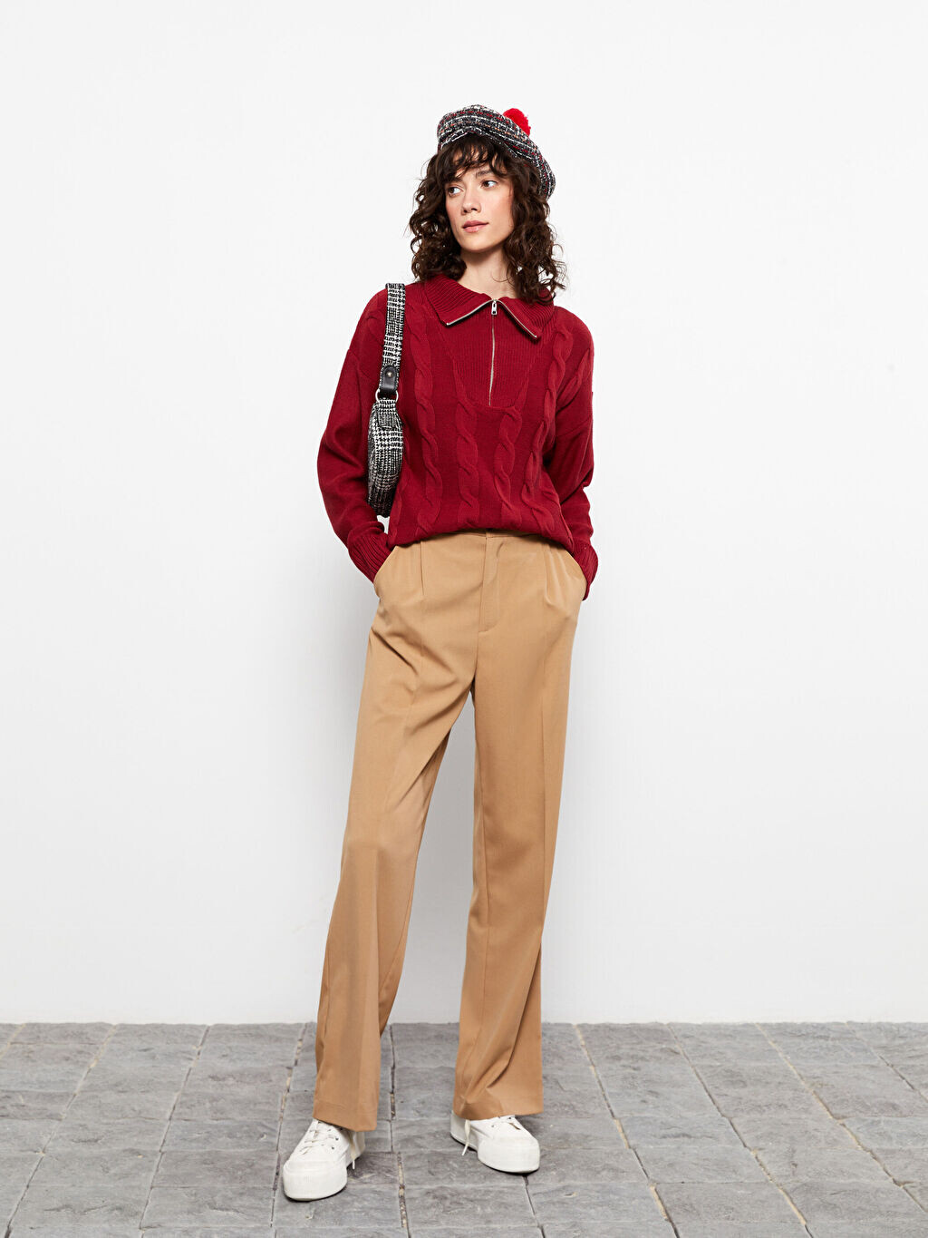

Прямые женские брюки стандартного кроя LCW Casual, Коричневый