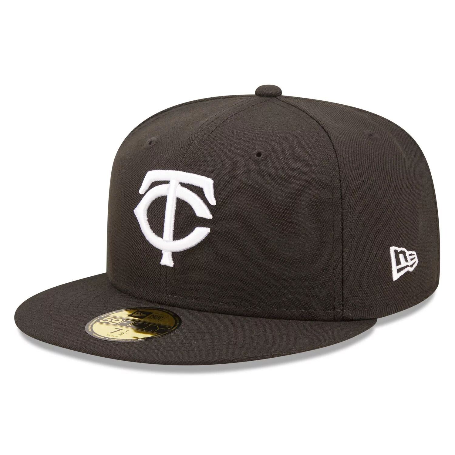 

Мужская приталенная шляпа New Era Black Minnesota Twins Team Logo 59FIFTY