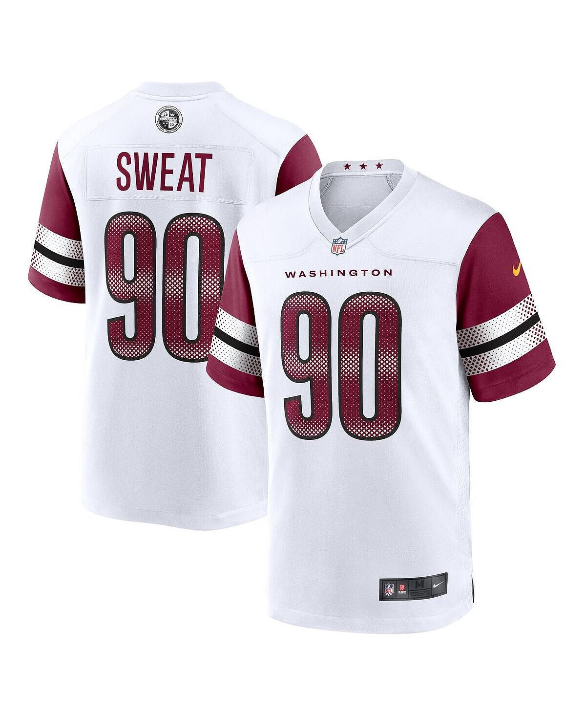 

Мужская футболка montez sweat white washington commanders game jersey Nike, белый