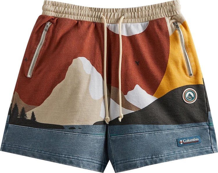 Шорты Kith For Columbia Fleece Short 'Sanguine', разноцветный - фото