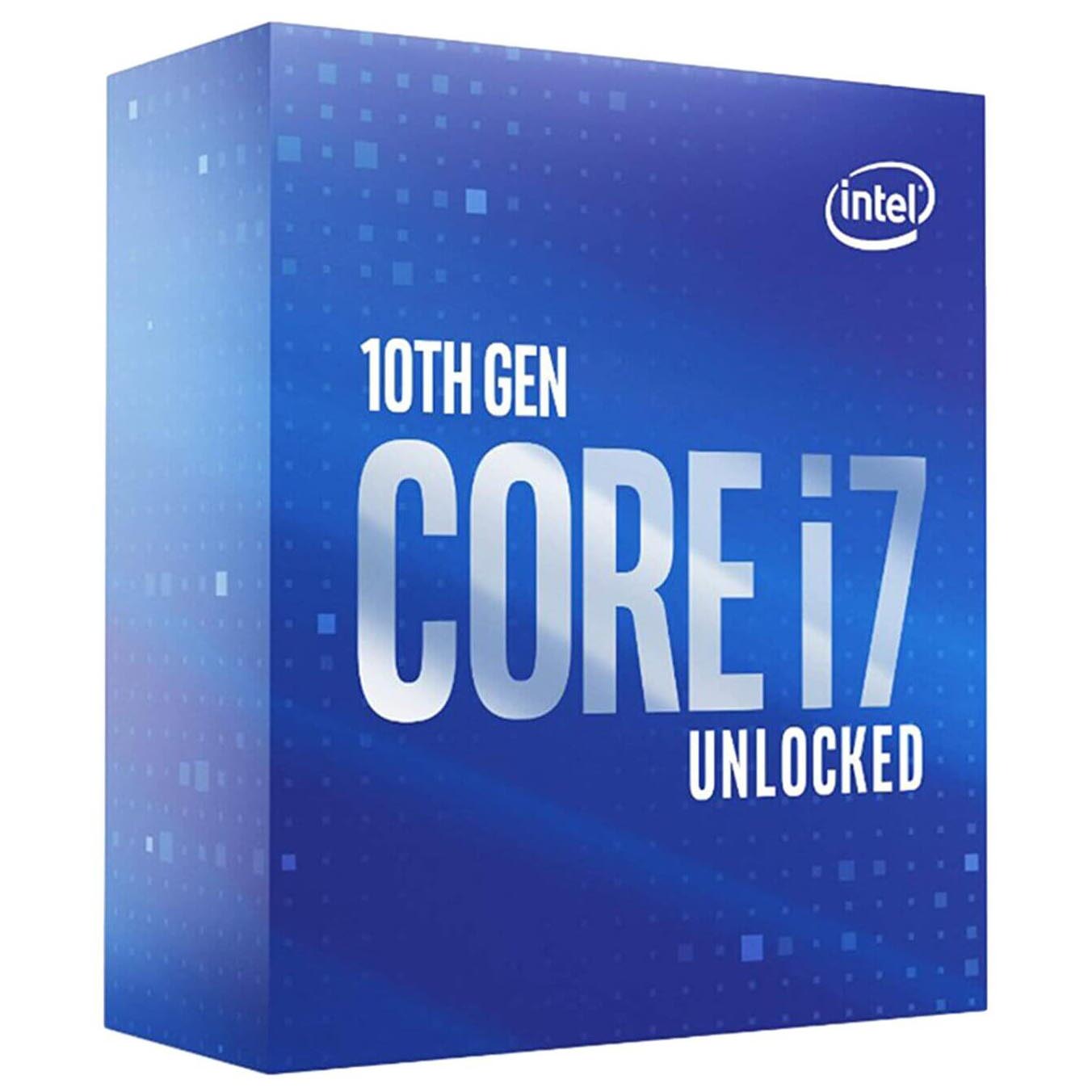Процессор Intel Core i7-10700K BOX (без кулера), LGA 1200 процессор intel core i7 10700kf 3800 мгц intel lga 1200 box