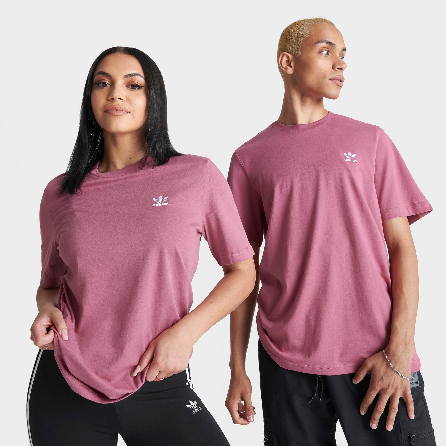 

Футболка adidas Originals Trefoil Essentials, розовый