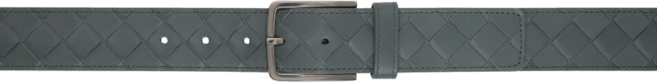 

Серый широкий ремень Intrecciato Bottega Veneta