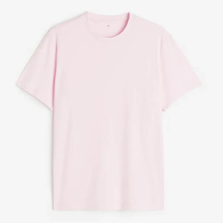 

Футболка H&M Regular Fit Crew-neck, светло-розовый