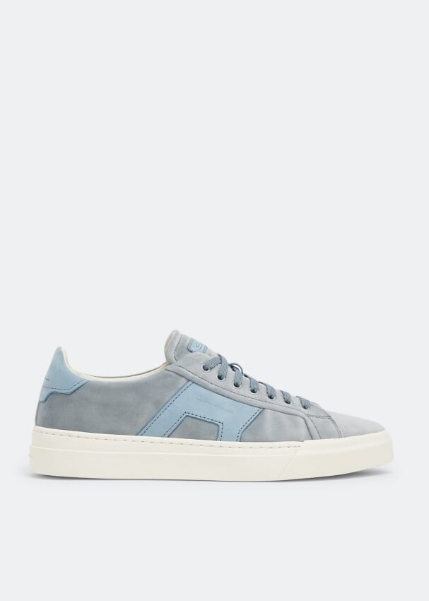 

Кроссовки SANTONI Double Buckle sneakers, серый