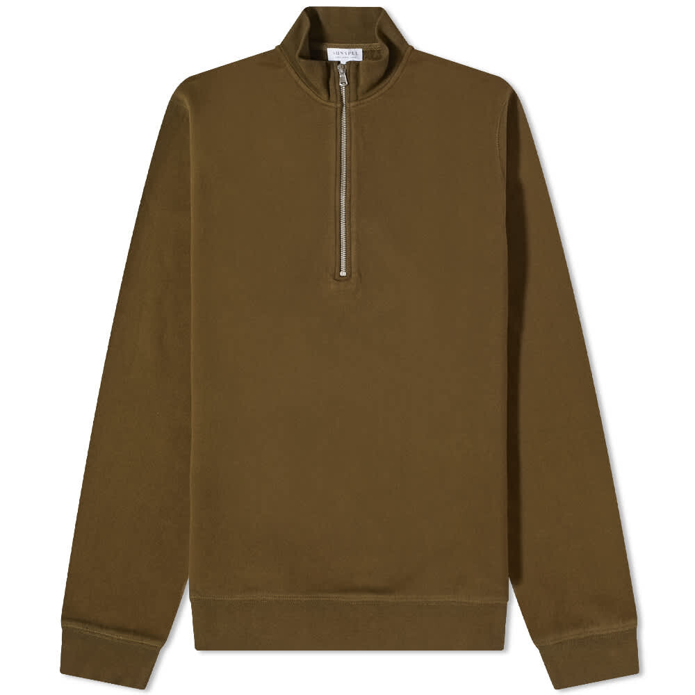 

Толстовка Sunspel Quarter Zip Sweat, Коричневый