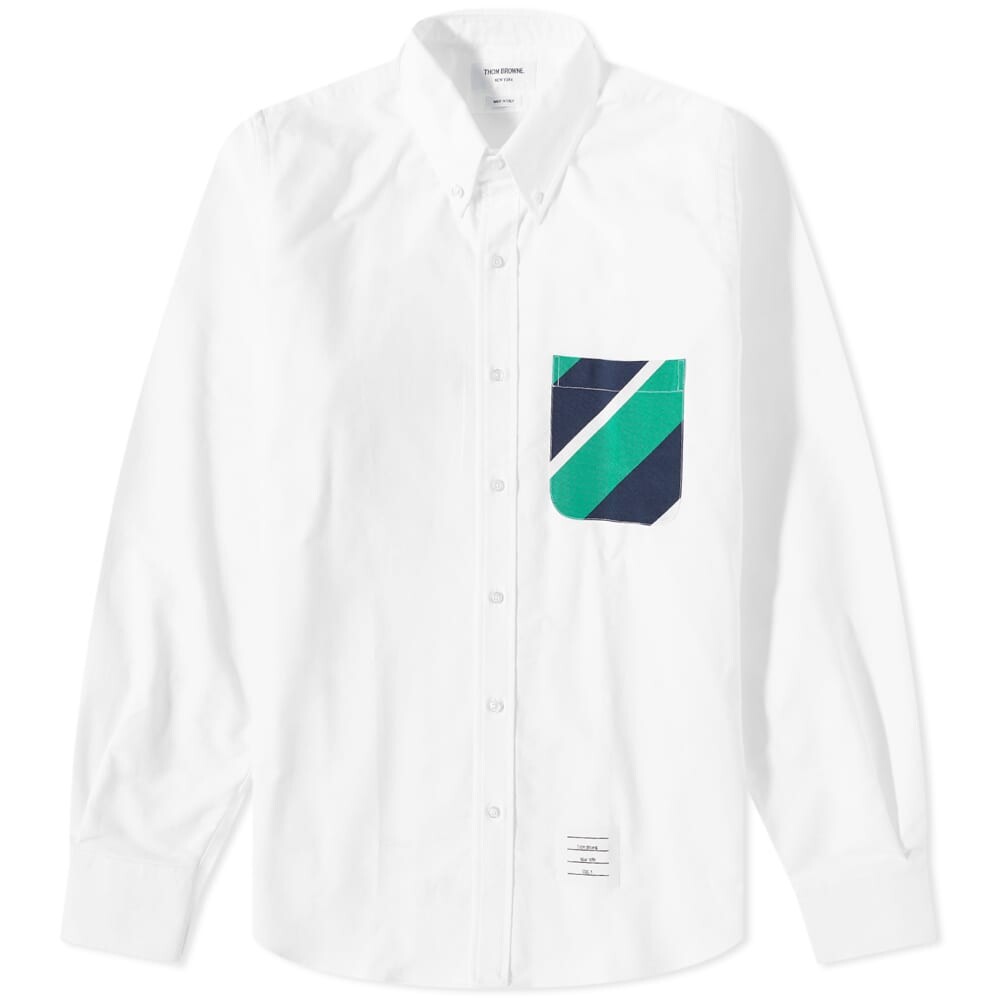 

Рубашка Thom Browne Tie Silk Pocket Button Down Shirt
