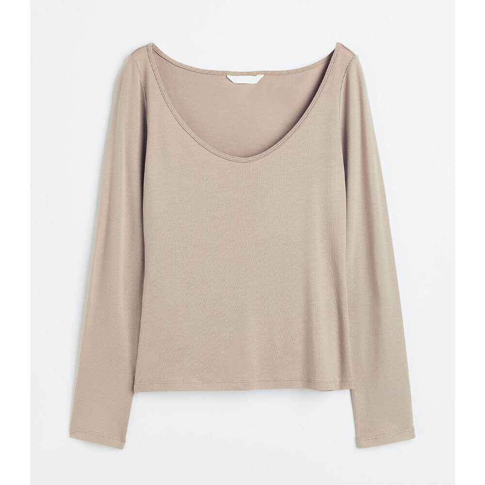 

Топ H&M Jersey, бежевый