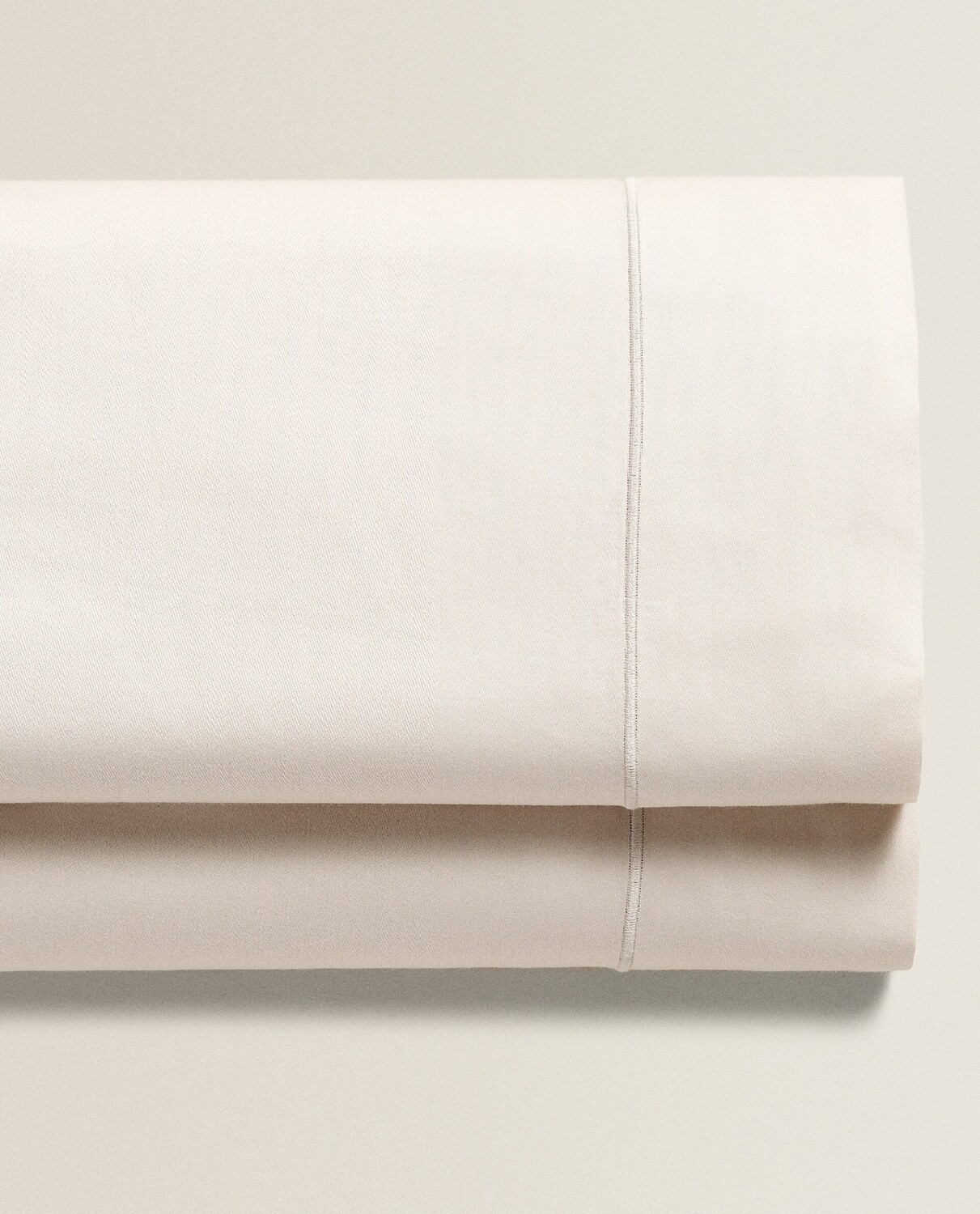 

Простыня из хлопкового сатина Zara Home, бежевый