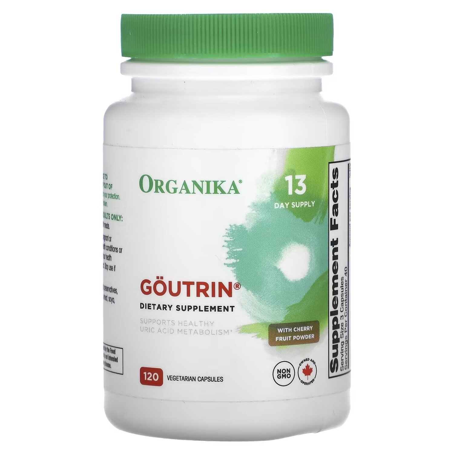 

Organika Goutrin With Cherry Fruit Powder, 120 вегетарианских капсул