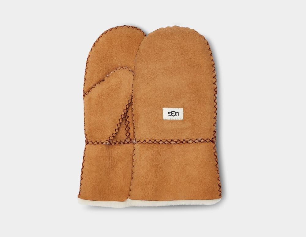 

Варежки Sheepskin Mitten With Stitch UGG, коричневый