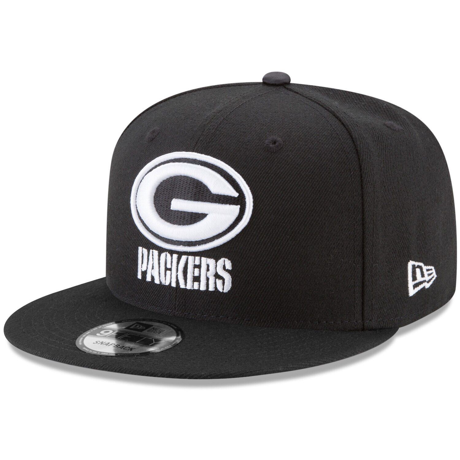 

Мужская регулируемая кепка New Era Black Green Bay Packers B-Dub 9FIFTY