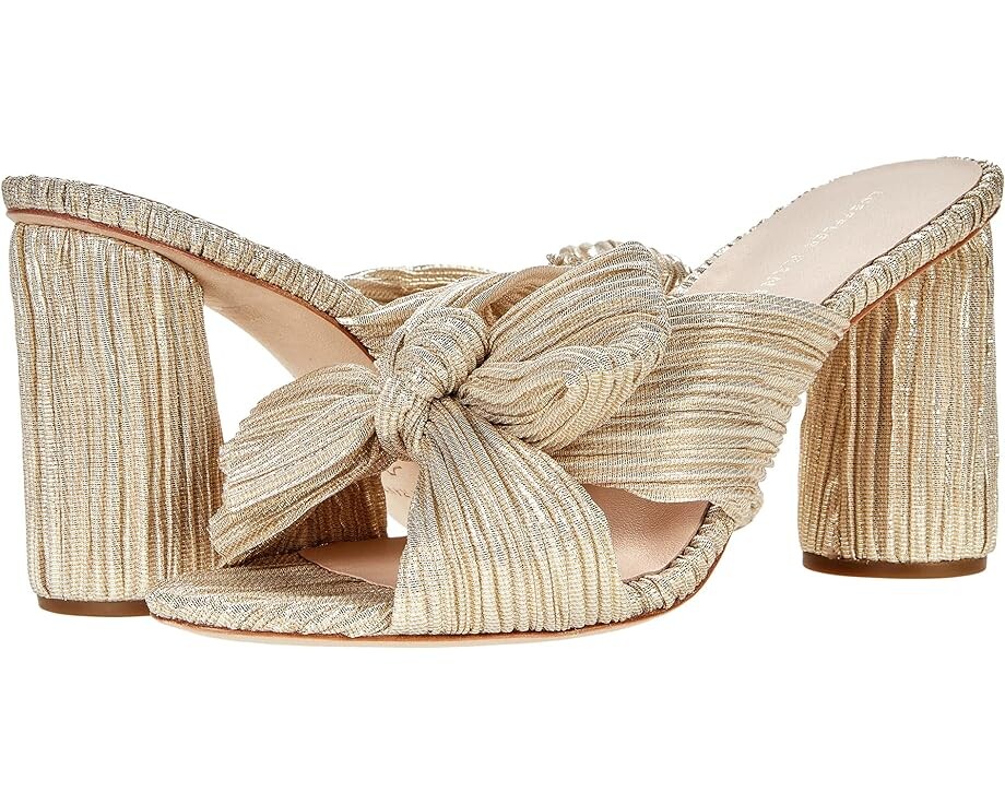 

Туфли Loeffler Randall Penny Pleated Knot Mule, цвет Platinum