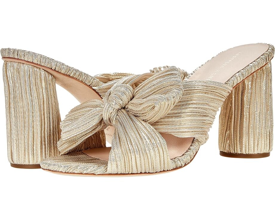 цена Туфли Loeffler Randall Penny Pleated Knot Mule, цвет Platinum