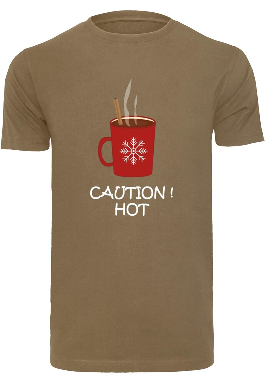 

Футболка Merchcode CAUTION HOT, оливковый