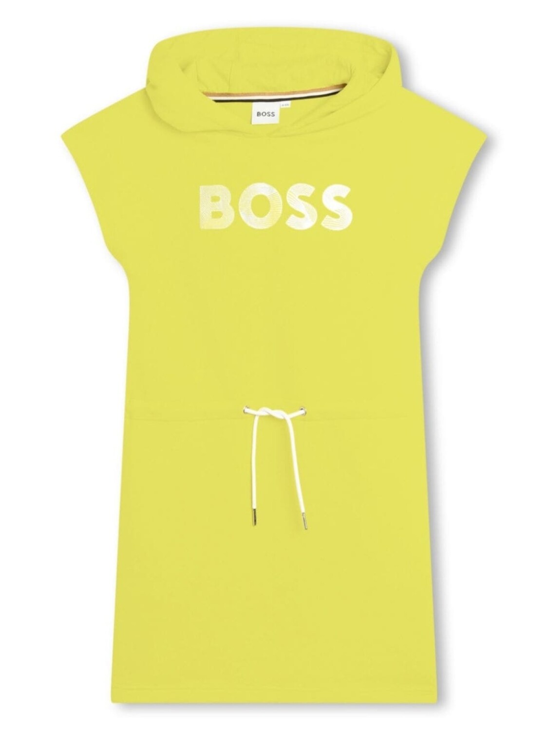 

BOSS Kidswear платье мини с капюшоном и логотипом, желтый