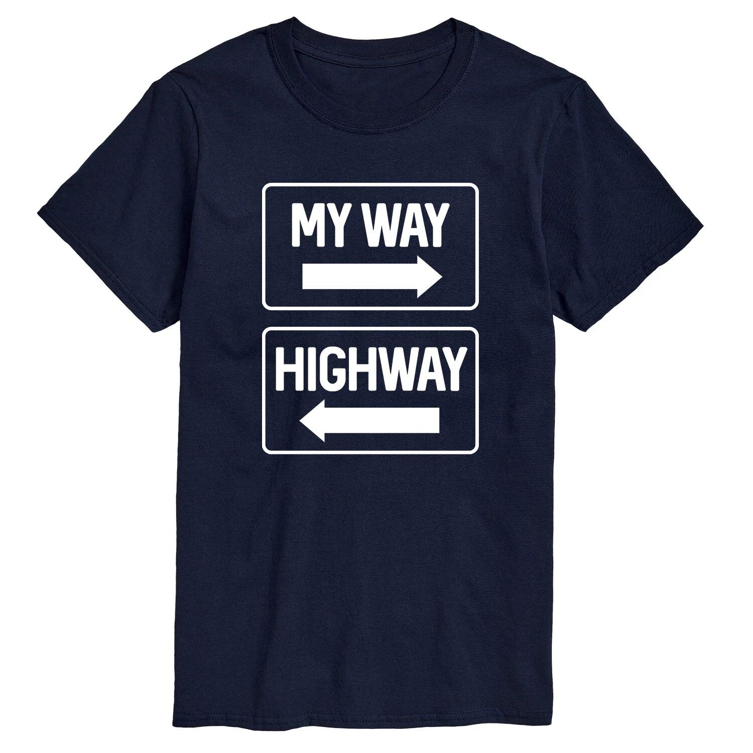 

Футболка Big & Tall My Way Highway License