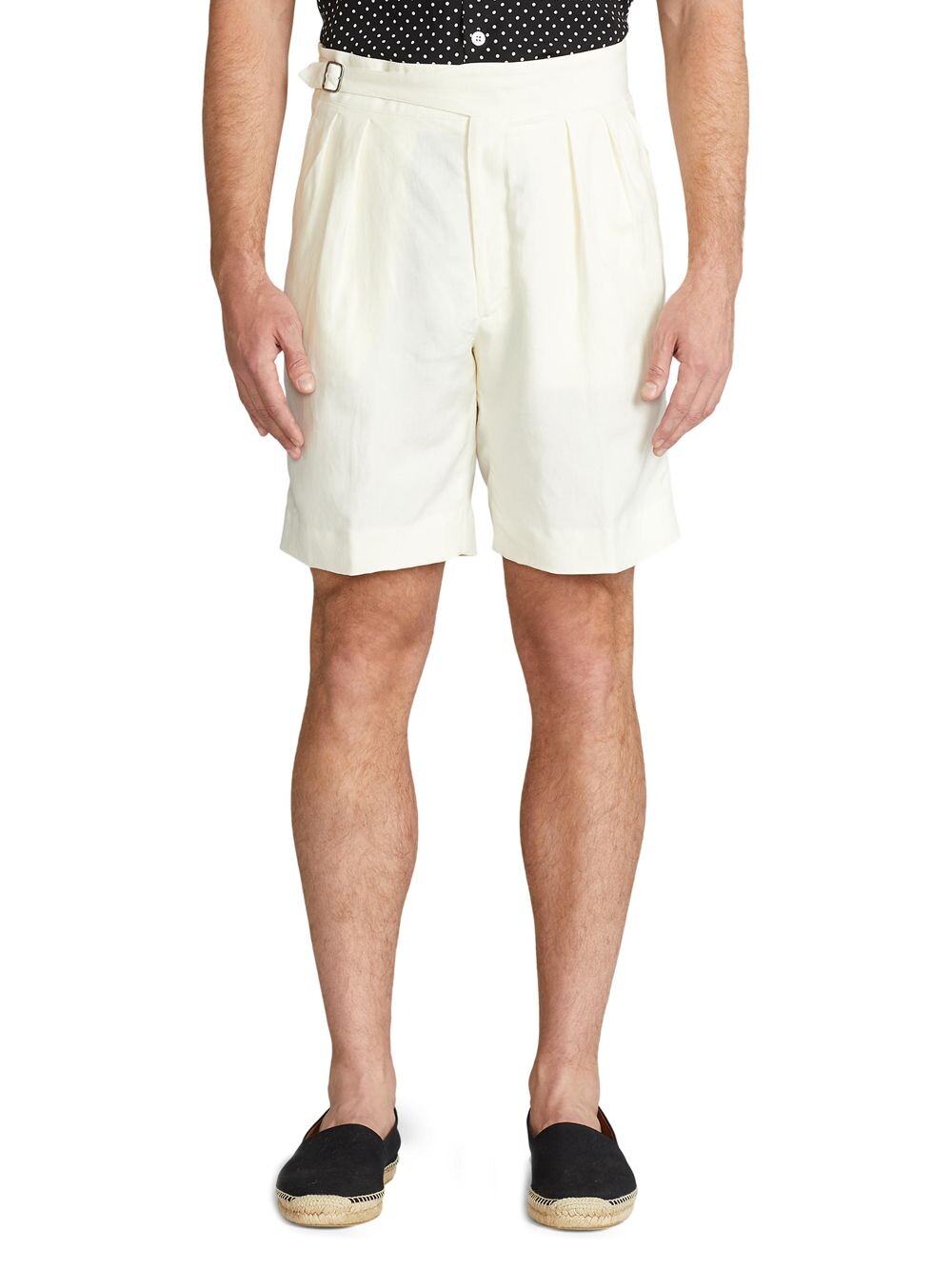 

Шорты Byron из шелка и льна Ralph Lauren Purple Label, кремовый