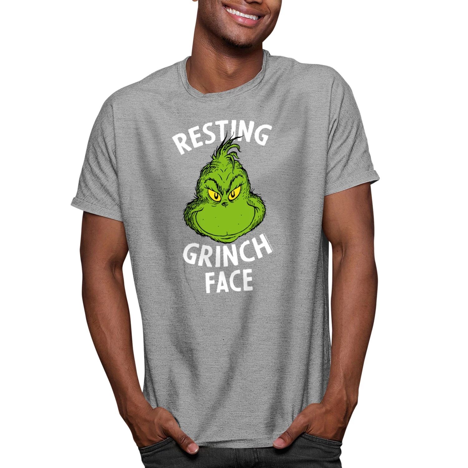 

Мужская футболка Dr. Seuss The Grinch Face Licensed Character