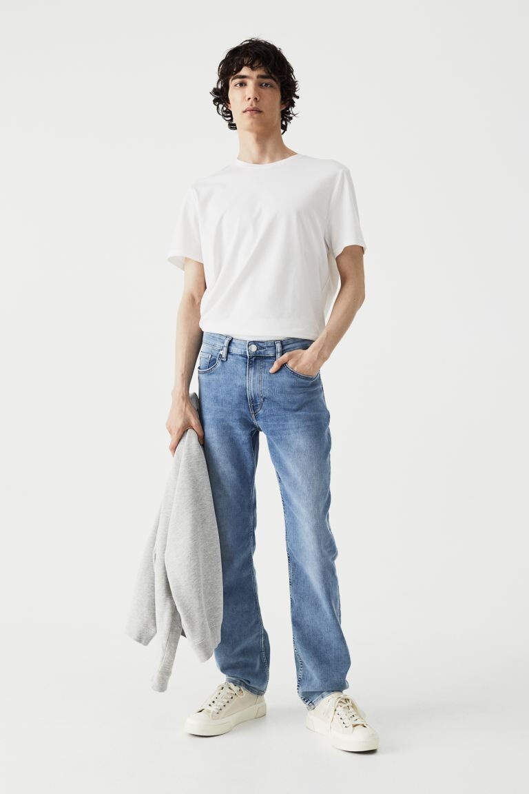 

Гибридные обычные джинсы H&M, синий деним