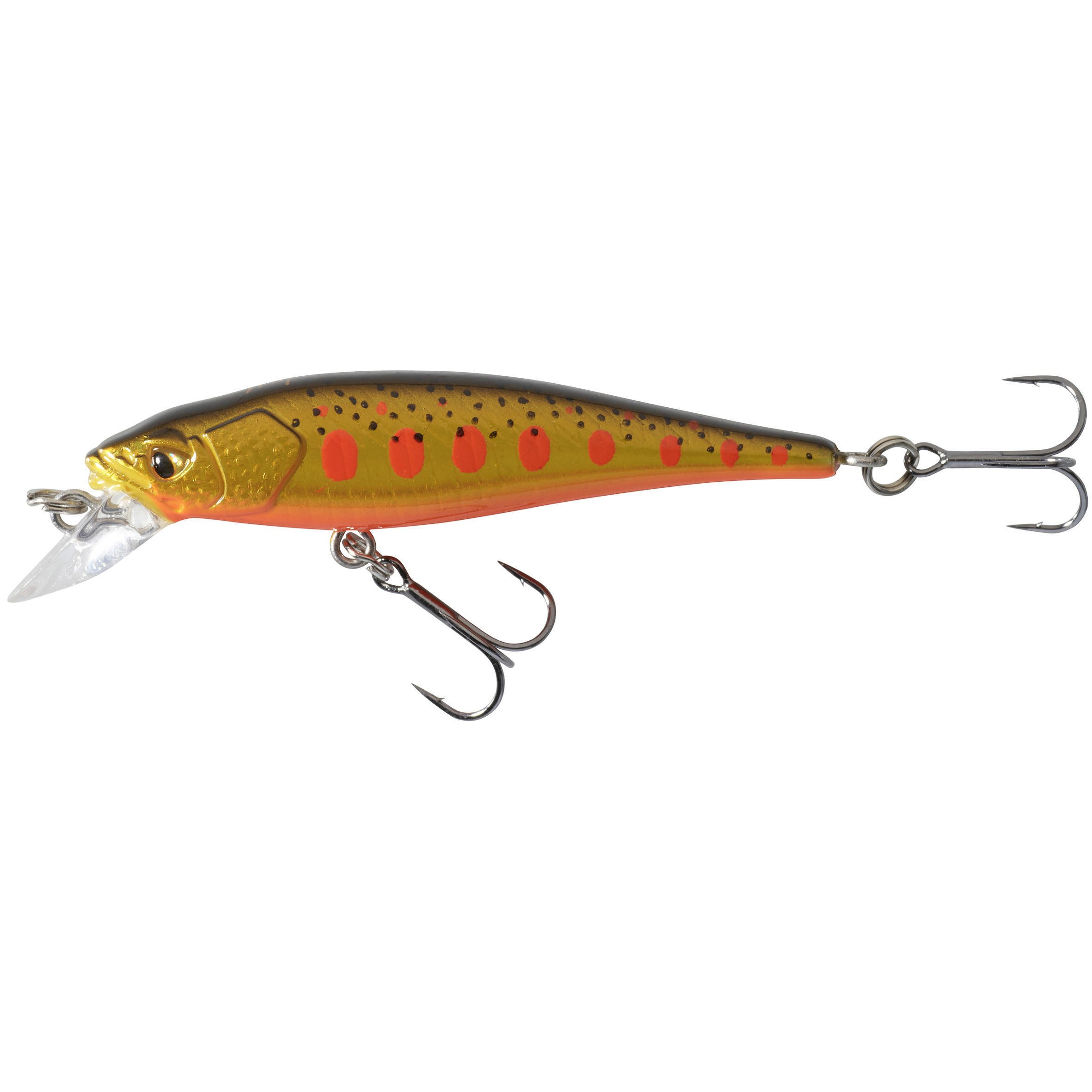 Воблер Jerkbait Minnow WXM MNW 50 SP Yamame оранжевый CAPERLAN, черный/неоновый желтый/неоновый кроваво-оранжевый - фото