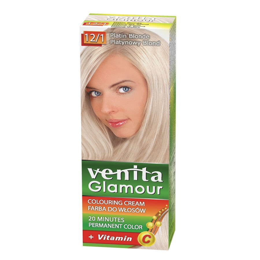 

Venita Краска для волос Glamour 12/1 Платиновый Блонд