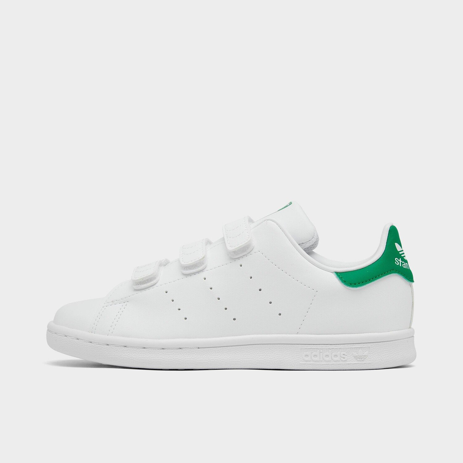 

Повседневная обувь Adidas Originals Stan Smith Primegreen с крючками и петлями для маленьких детей, белый