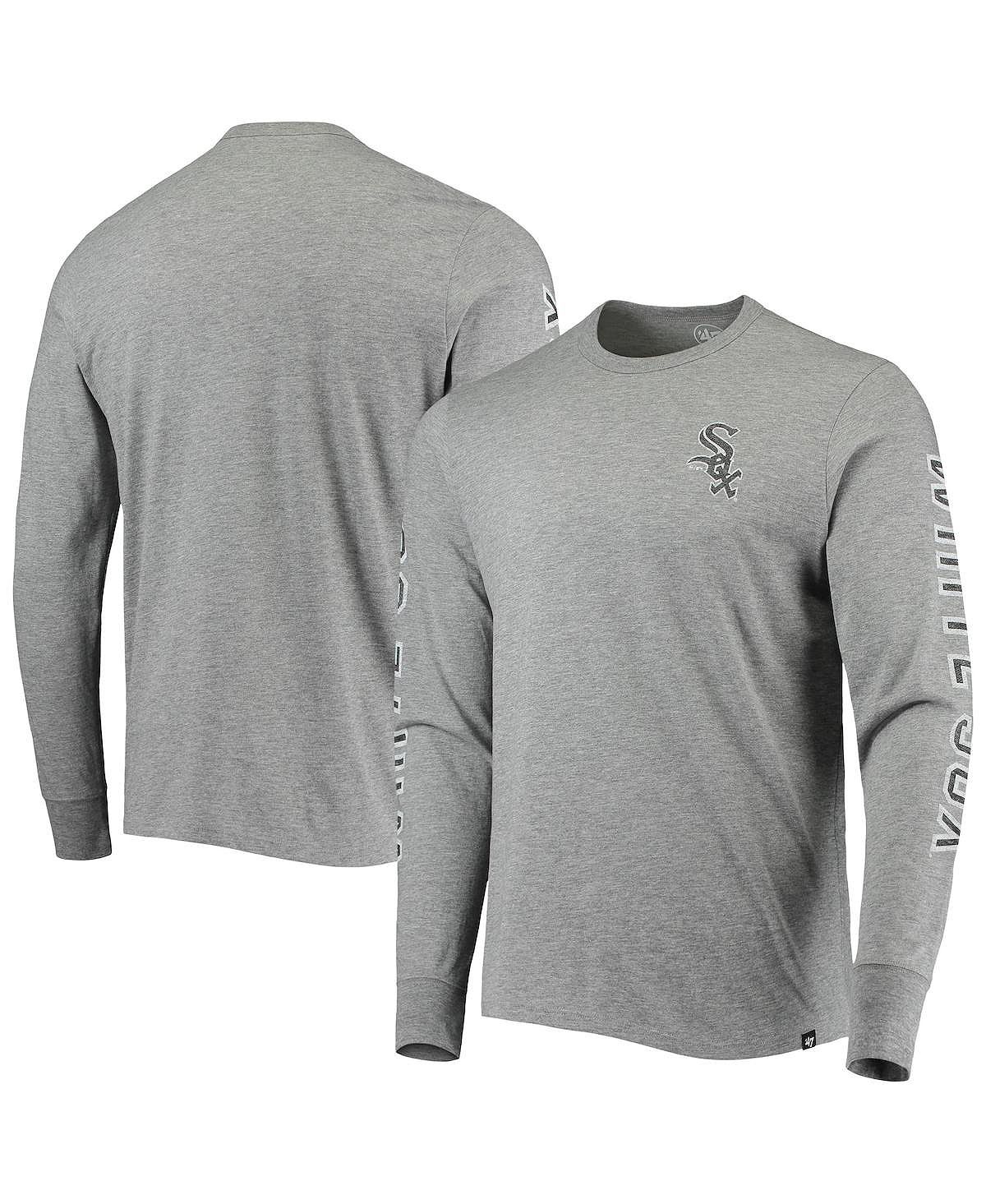 Мужская футболка '47 heathered grey chicago white sox team с длинным рукавом '47 Brand, мульти