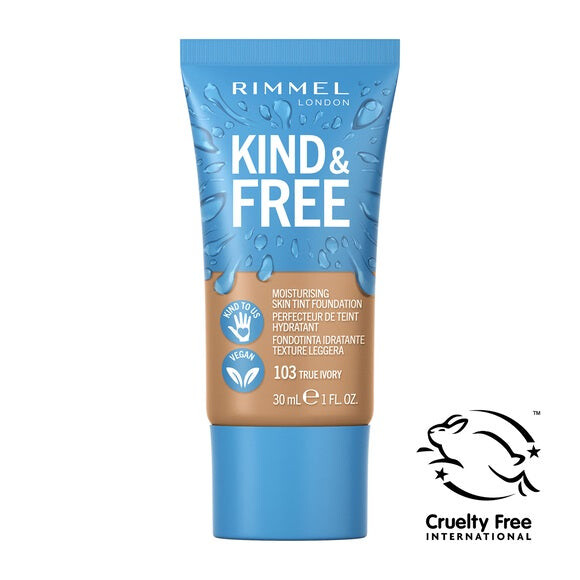 

Rimmel Kind & Free Vegan Увлажняющая тональная основа 103 True Ivory 30 мл