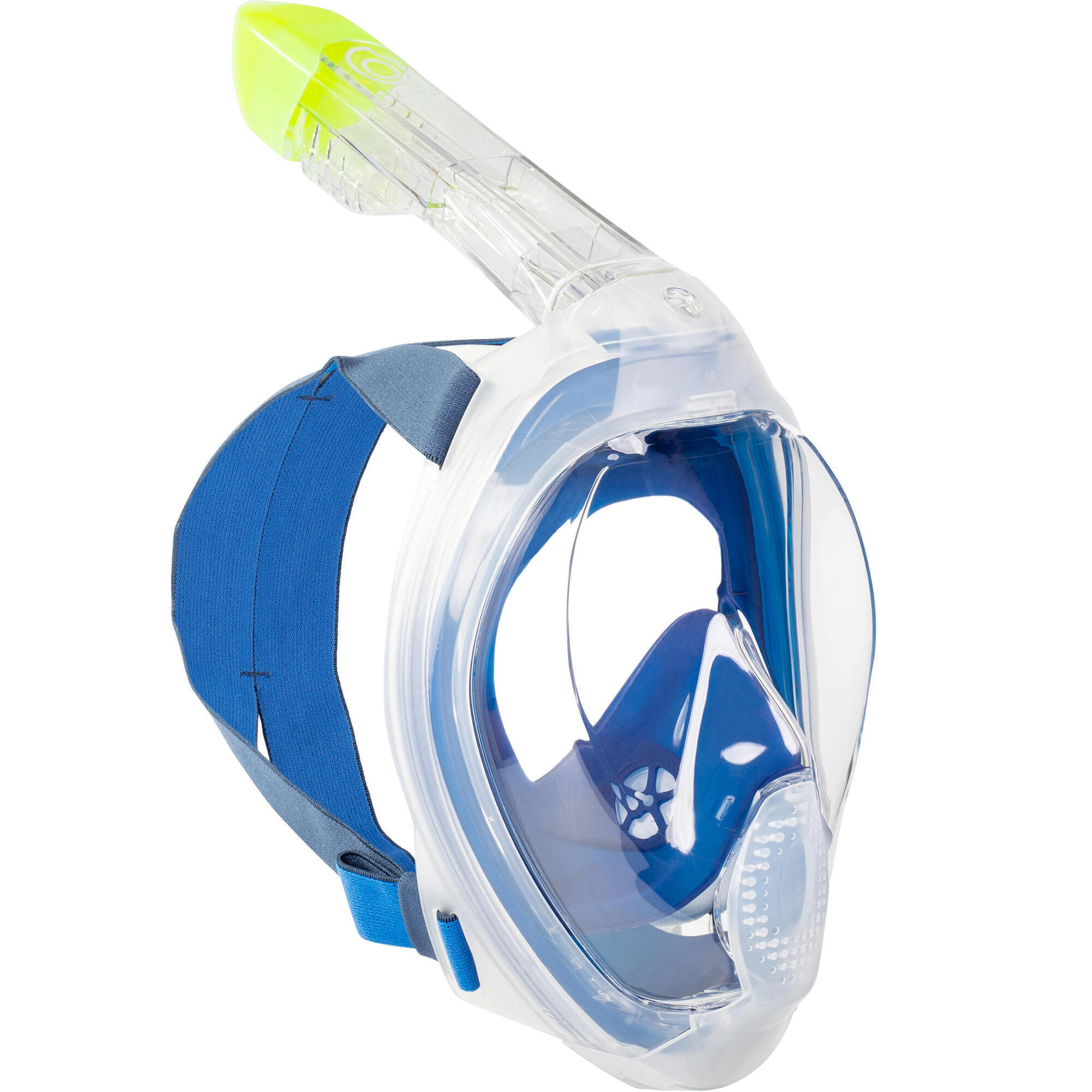 цена Маска для снорклинга с акустическим клапаном для взрослых голубая EASYBREATH 540 Subea