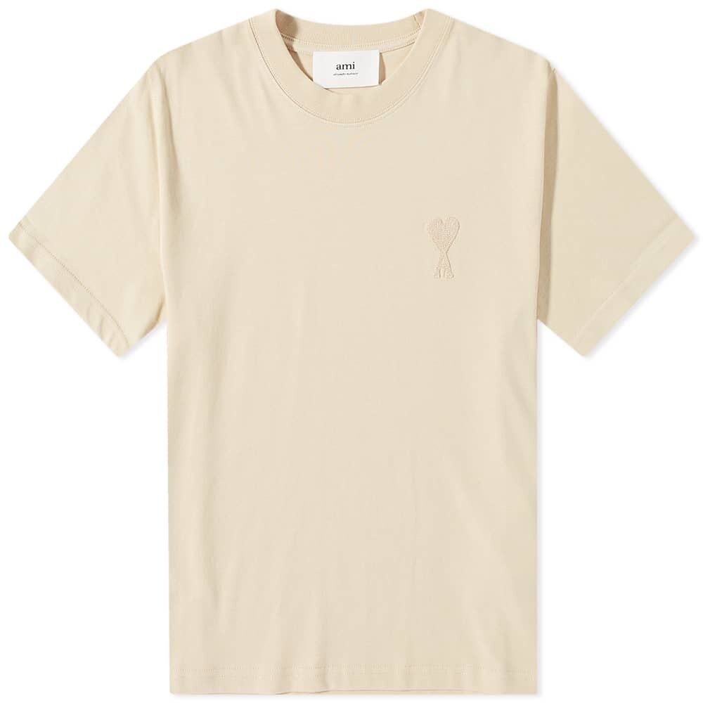 

Футболка AMI Tonal Heavy Cotton Small A Logo Tee, Серый