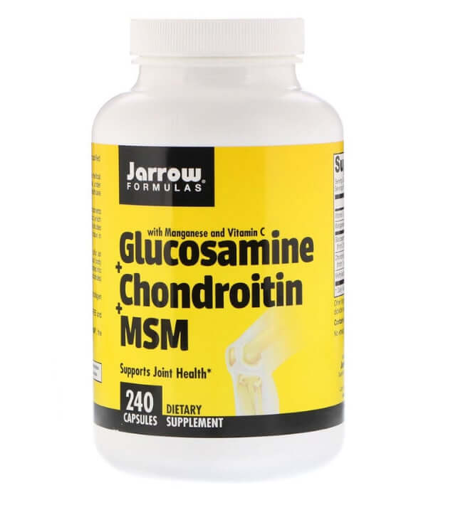 Глюкозамин с хондроитином и МСМ Jarrow Formulas, 240 капсул jarrow formulas глюкозамин хондроитин 240 капсул