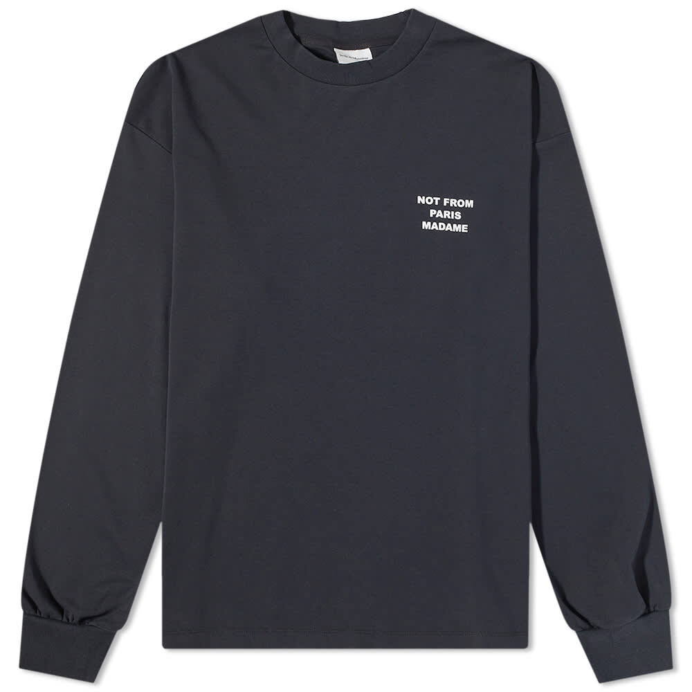 

Футболка Drôle de Monsieur Long Sleeve Not From Paris Madame Tee, Серый