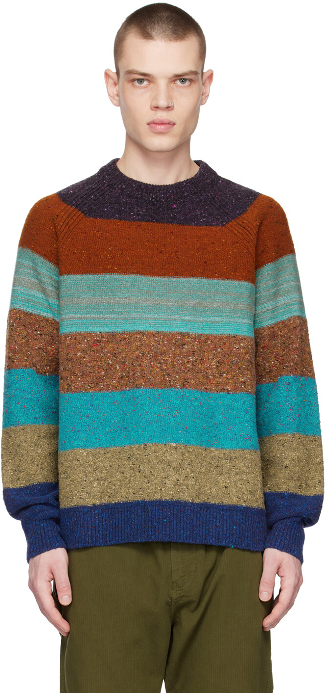 

Свитер в разноцветную полоску Paul Smith, Коричневый