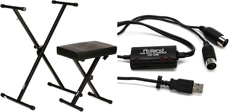 

Стойка для клавиатуры On-Stage KPK6500 и комплект Bench Pack с USB-MIDI-интерфейсом Roland UM-ONE mk2 Roland + On-Stage UM-ONE-MK2=1 KPK6500=1