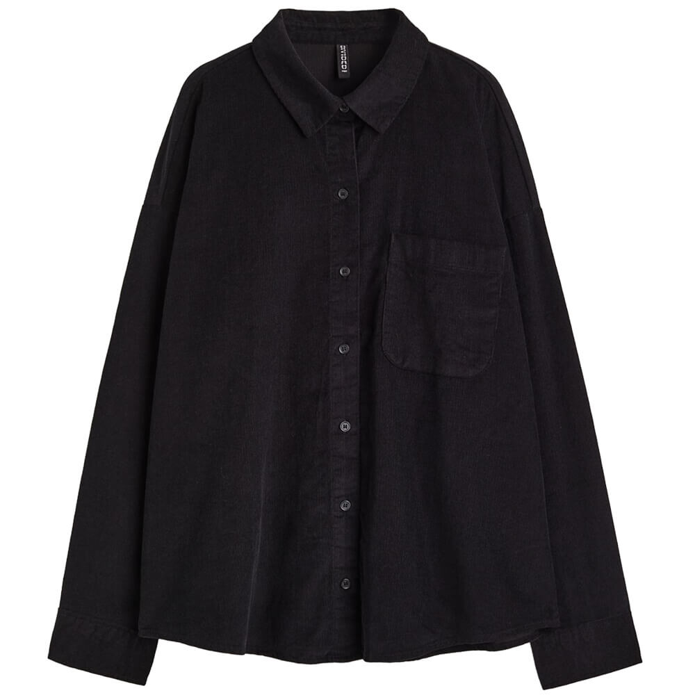 

Рубашка H&M Oversized Corduroy, черный