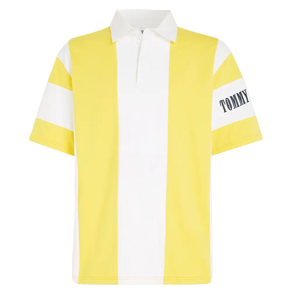 

Поло Tommy Jeans Retro Oversized Colorblock, желтый/белый