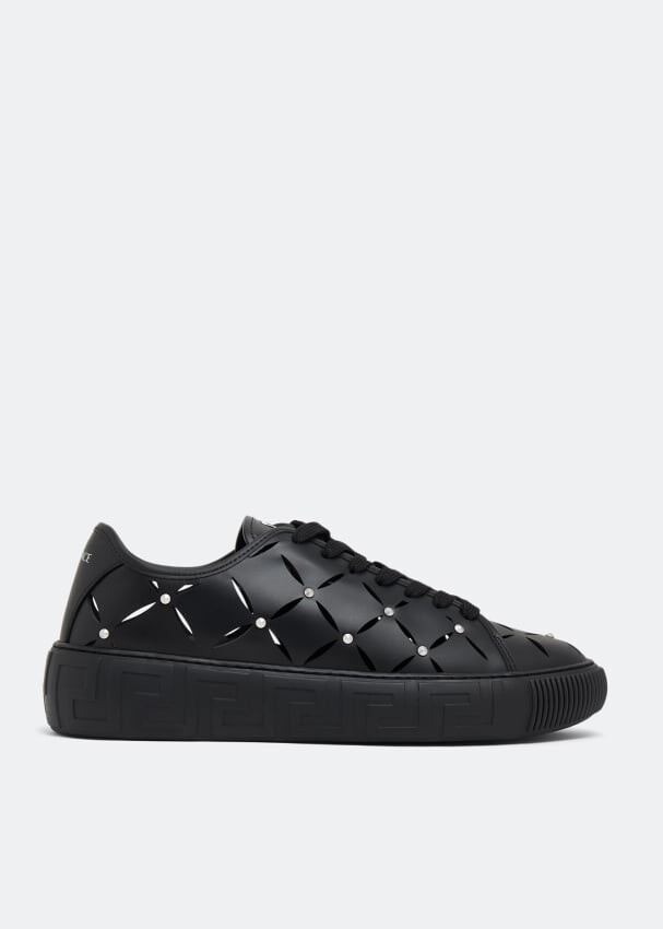 

Кроссовки VERSACE Greca sneakers, черный