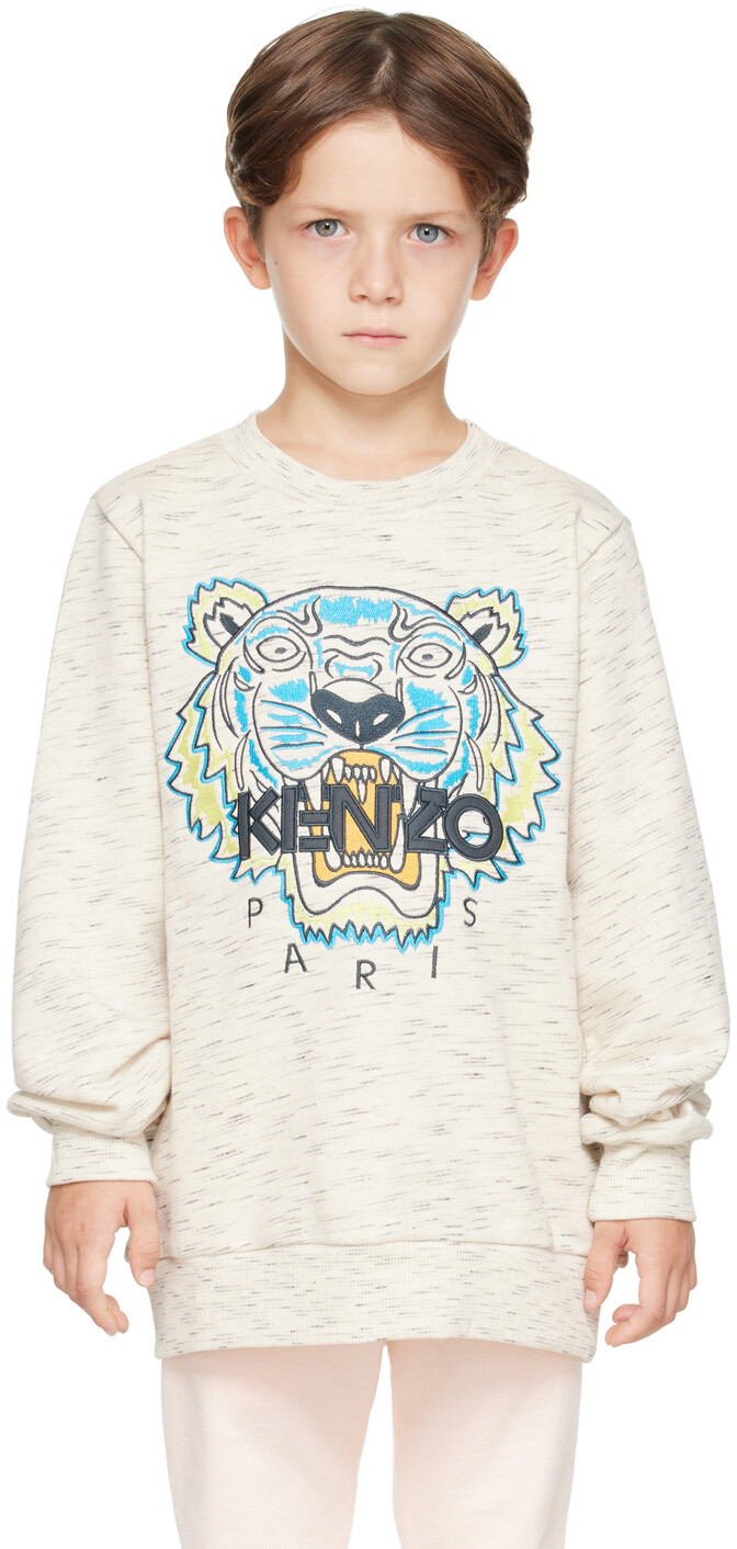 

Детская бежевая толстовка с тигром Kenzo