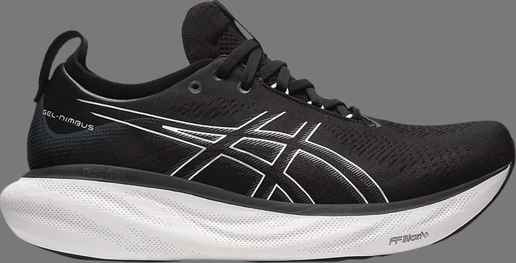 Кроссовки gel nimbus 25 wide 'black pure silver' Asics, черный