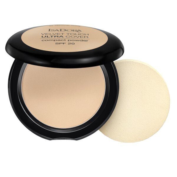 

Isadora Velvet Touch Ultra Cover Компактная пудра SPF20 Прессованная пудра 61 Нейтральный цвет слоновой кости 7,5 г